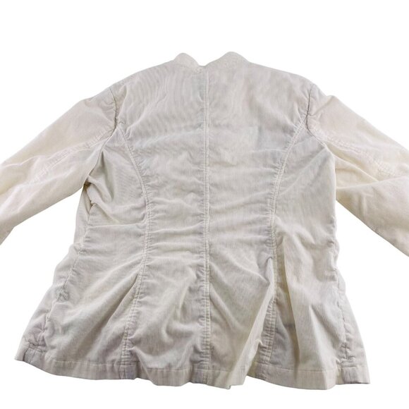 Coldwater Creek Womens Ivory Corduroy Button-Up Jacket Size 14 - Picture 5 of 5